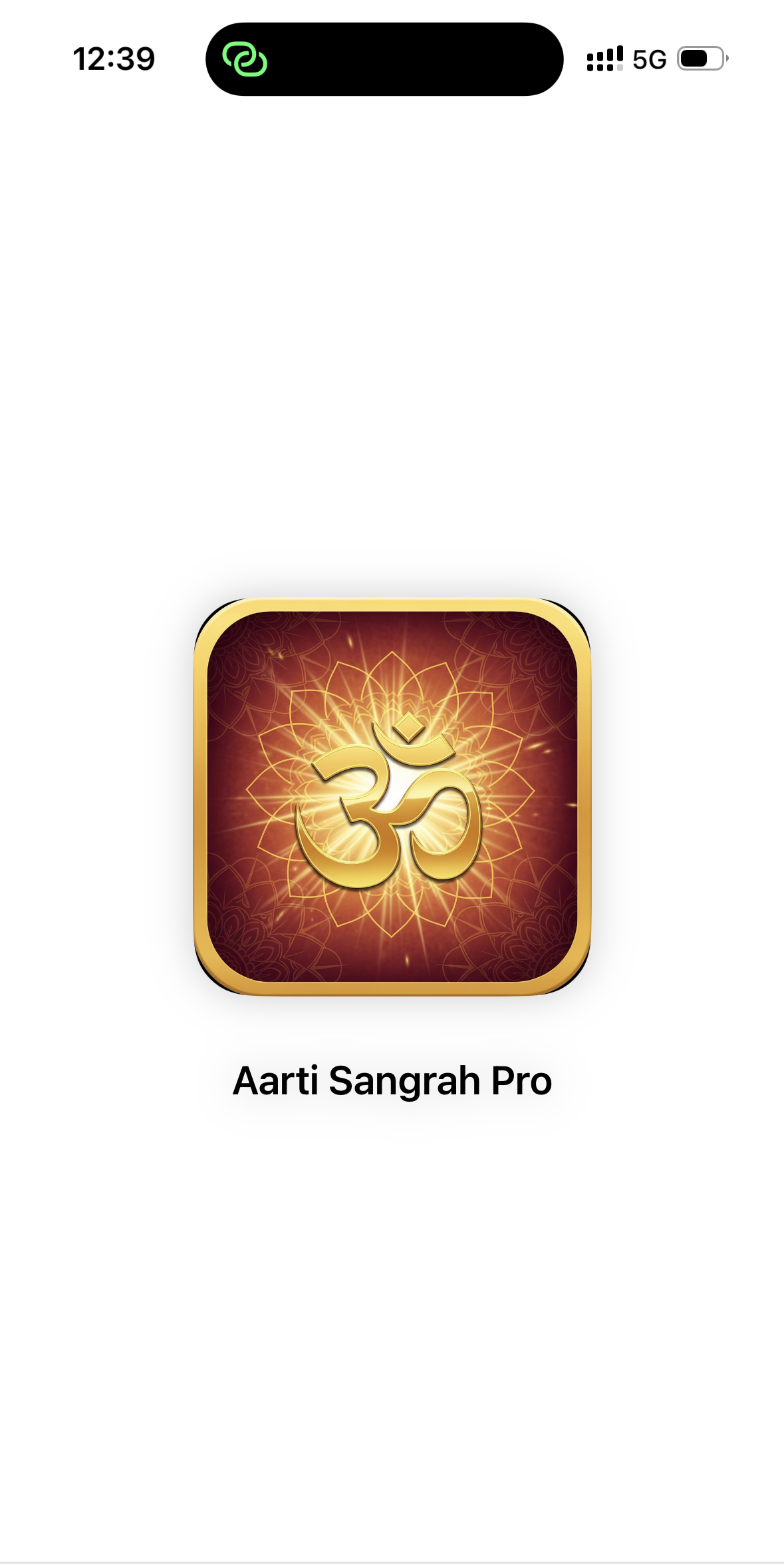 Aarti Sangrah Home Screen